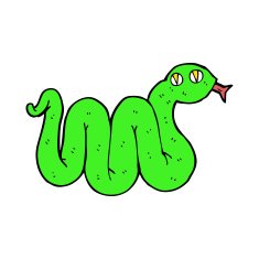 funny cartoon snake N49