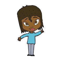 cartoon woman with idea N186