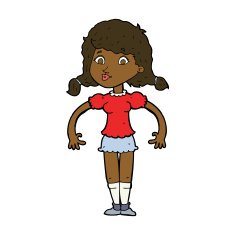cartoon pretty girl N77