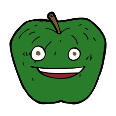 Cartoon Apple N109