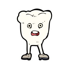 cartoon tooth looking afraid N4