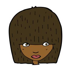 cartoon staring woman N28