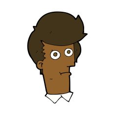 cartoon staring face N11