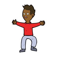 Cartoon Man Panicking N49