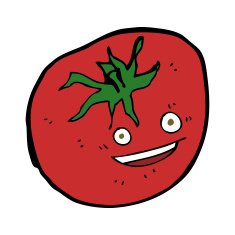 cartoon happy tomato N15