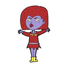 Cartoon Vampire Girl N176
