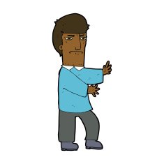 cartoon grumpy man N16