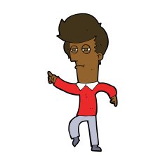 cartoon man accusing N16