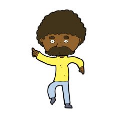 cartoon seventies style man disco dancing N8