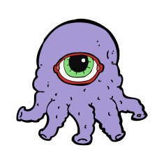 cartoon alien head N7