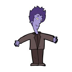cartoon happy vampire N29