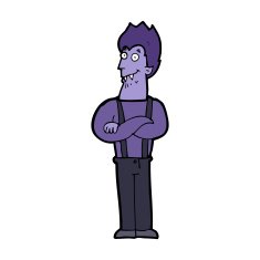 cartoon happy vampire N30