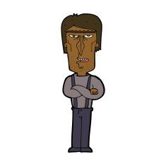 cartoon angry man N80