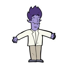 cartoon happy vampire N31