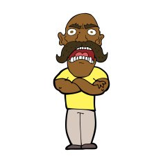 cartoon angry man N82