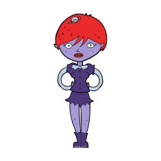 cartoon pretty vampire girl N22