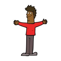cartoon happy man N353