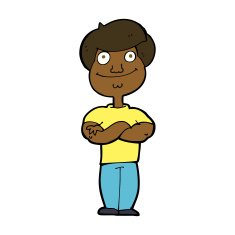 cartoon happy man N354