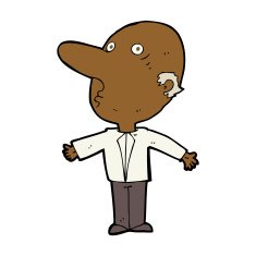 cartoon confused middle aged man N7
