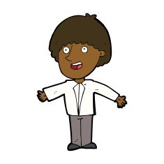 cartoon happy man N355