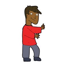cartoon happy man N356