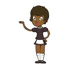 Cartoon Waitress N28