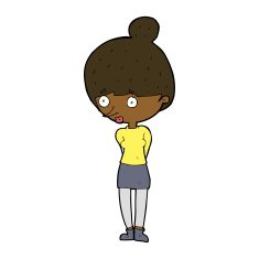 cartoon woman staring N22