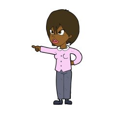 cartoon woman accusing N20