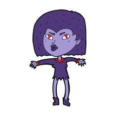 Cartoon Vampire Girl N178