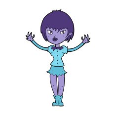 Cartoon Vampire Girl N179
