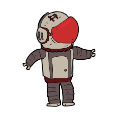 Cartoon Astronaut N106