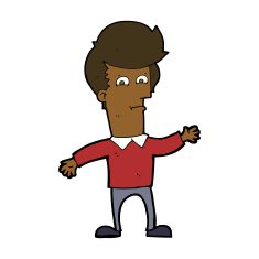 cartoon waving man N53
