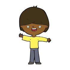 cartoon happy boy N188