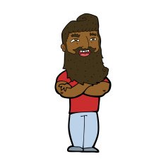 cartoon proud man N23