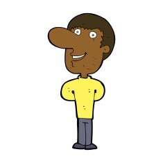 cartoon happy man N358