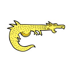 cartoon medieval dragon N6