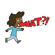 cartoon woman shouting what N7