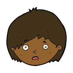 cartoon unhappy boy N45