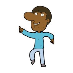 cartoon happy man dancing N28