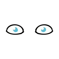 cartoon staring eyes N8
