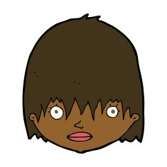 cartoon staring woman N29