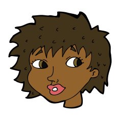 cartoon surprised woman N181