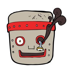 cartoon robot head N59