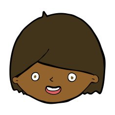 Cartoon Happy Face N44