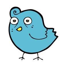 funny cartoon bird N137