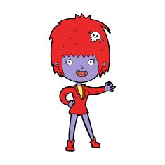 Cartoon Vampire Girl N180