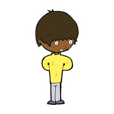 cartoon nervous boy N9