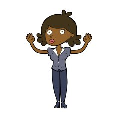 cartoon woman surrendering N7