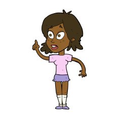 cartoon woman asking question N78