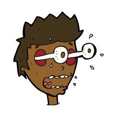 cartoon surprised man with eyes popping out N6